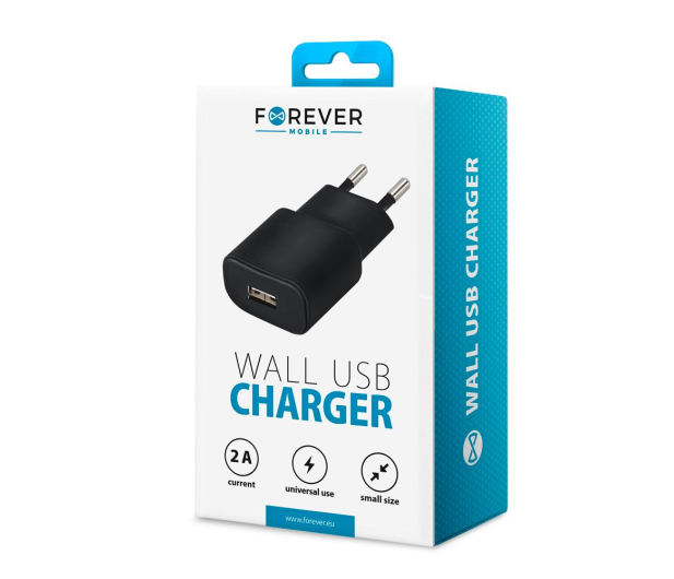 FOREVER 1xUSB 2A TC-01 czarna - 1390263 - zdjęcie 3